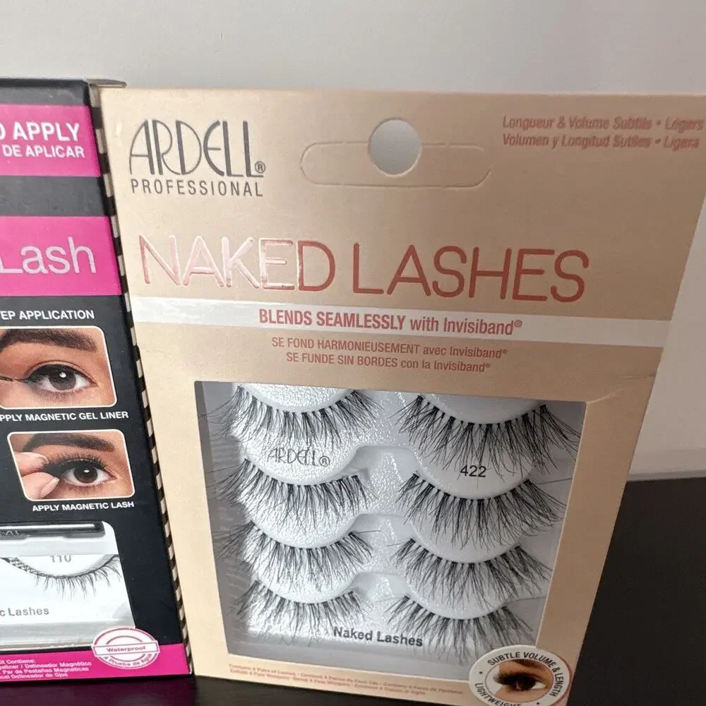Ardell Naked Lashes 422 + Magnetic Liner & Lash 110 Set Black LOT - Picture 5 of 6